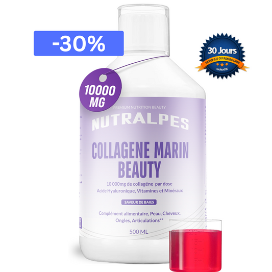 Collagène Marin Beauty 10 000 mg | Peau, Cheveux, Ongles | Biotine & Vitamine C | Nutralpes – Corail