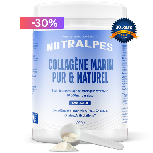 Collagène Marin Premium Pur 10 000 mg – Complément Alimentaire Beauté Peau, Cheveux & Articulations | Nutralpes – Corail