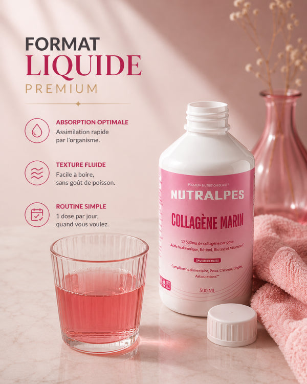 Collagène marin beauté naturelle - Éclat et hydratation Nutralpes Glow