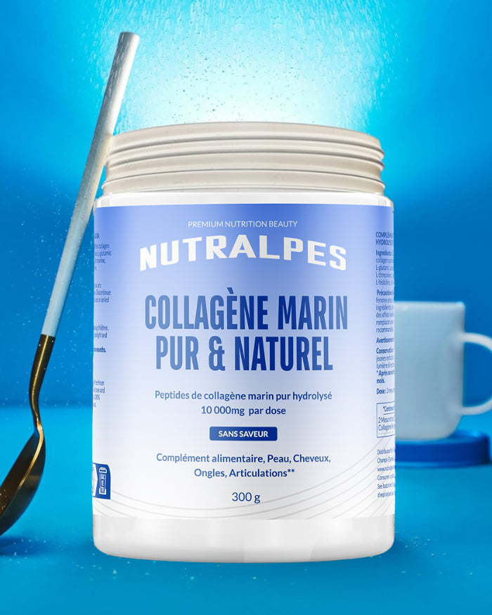 Collagène Marin Premium Pur 10 000 mg – Complément Alimentaire Beauté Peau, Cheveux & Articulations | Nutralpes – Corail