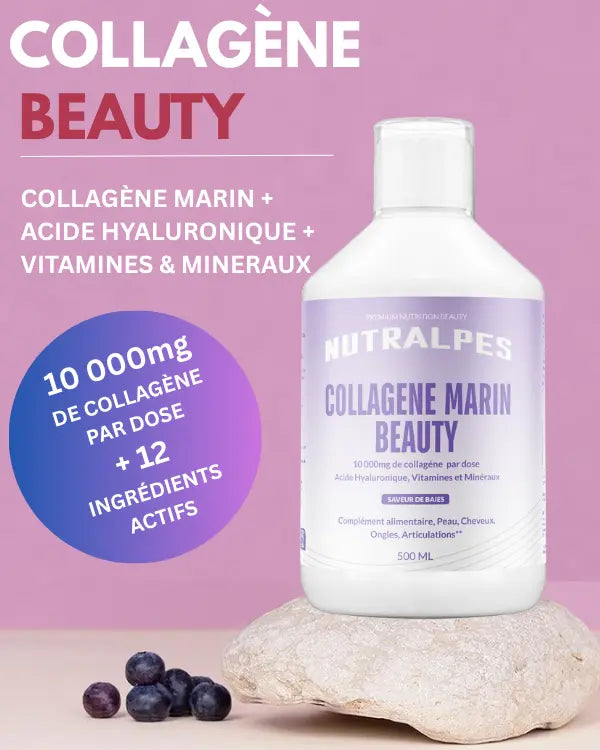 Collagène Marin Beauty 10 000 mg | Peau, Cheveux, Ongles | Biotine & Vitamine C | Nutralpes – Corail