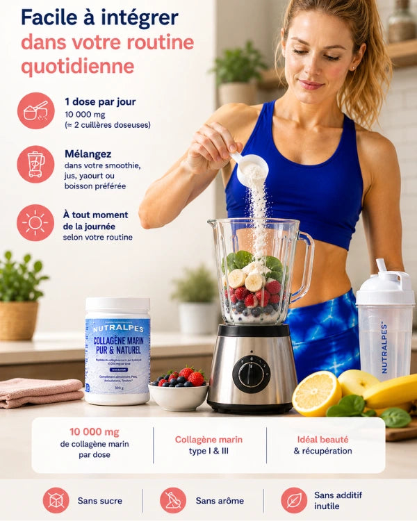 Nutralpes® Collagène Marin Poudre 10 000 mg — Beauté & récupération, le rituel des femmes actives
